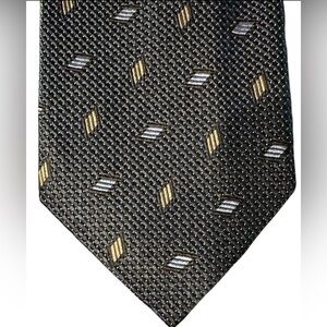 Vintage Vassari 100% Silk Tie Made in Italy For Boyds Geometric 60” Excellent